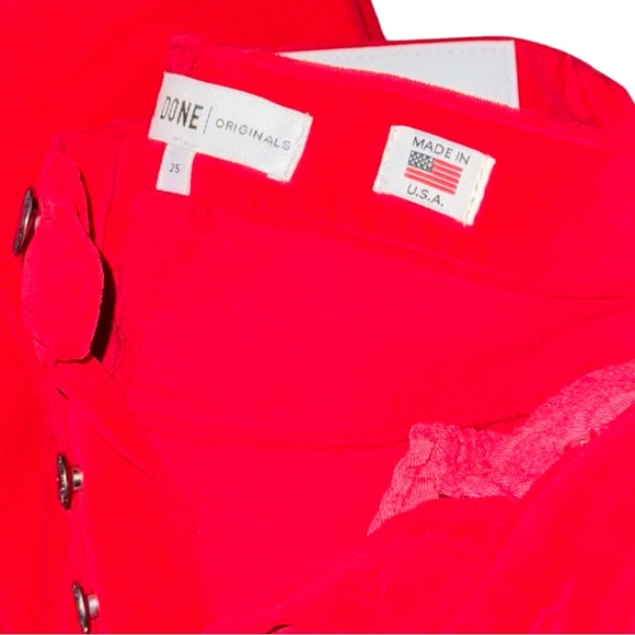 RE/DONE Originals Made in USA Red Corduroy Pant - Picture 6 of 8